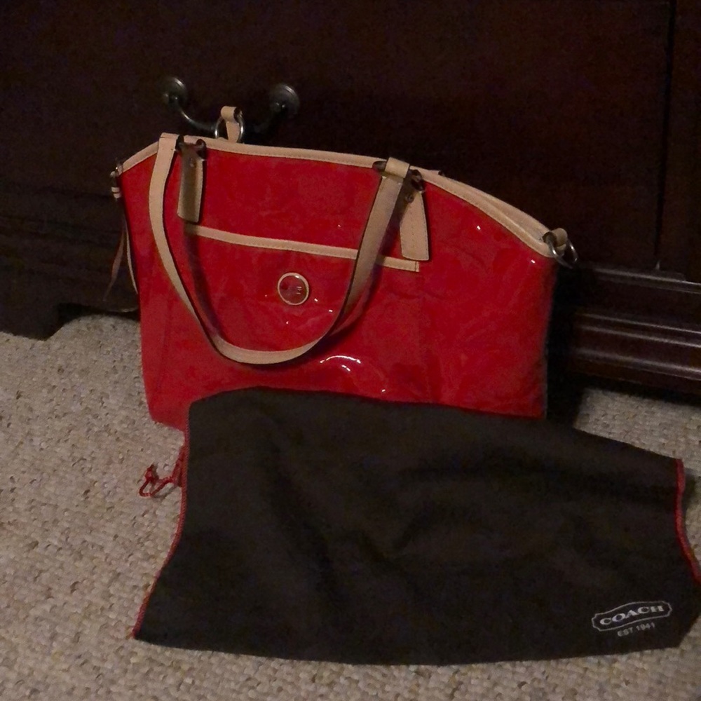 Blood orange coach bag